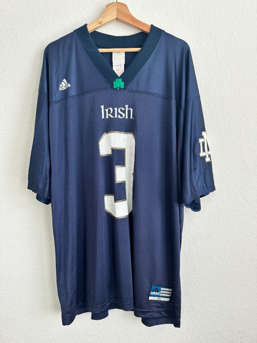 Vintage Adidas Notre Dame Football Jersey #3 Joe Montana Men's XL